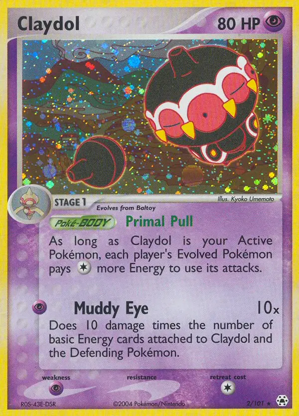 Claydol Rare Pokemon card #2 from Hidden Legends