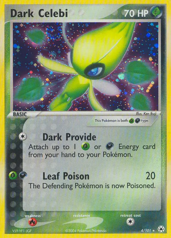 Dark Celebi Rare Pokemon card #4 from Hidden Legends