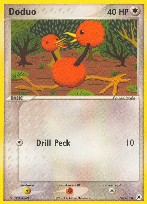 Doduo Common Pokemon card #60 from Hidden Legends