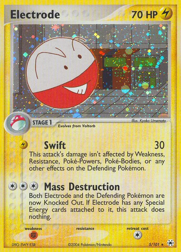 Electrode Rare Pokemon card #5 from Hidden Legends