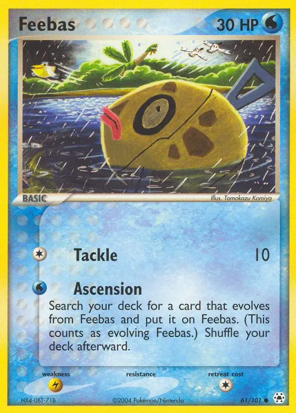 Feebas Common Pokemon card #61 from Hidden Legends