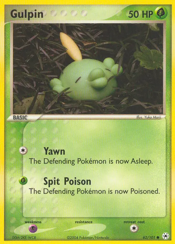 Gulpin Common Pokemon card #62 from Hidden Legends