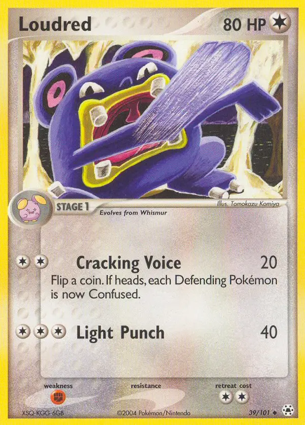 Loudred Uncommon Pokemon card #39 from Hidden Legends