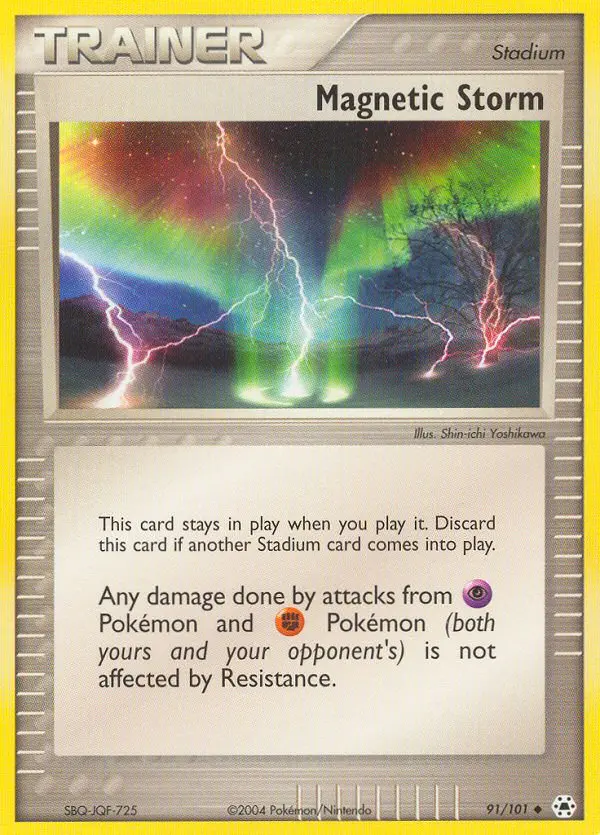 Magnetic Storm Uncommon Pokemon card #91 from Hidden Legends