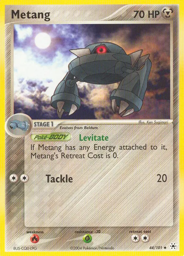 Metang Uncommon Pokemon card #44 from Hidden Legends