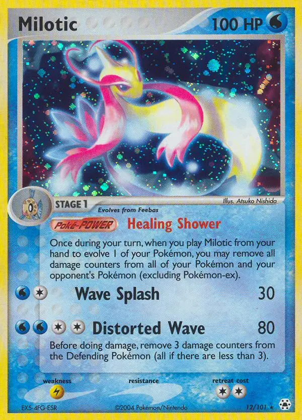 Milotic Rare Pokemon card #12 from Hidden Legends