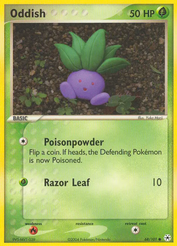 Oddish Common Pokemon card #68 from Hidden Legends