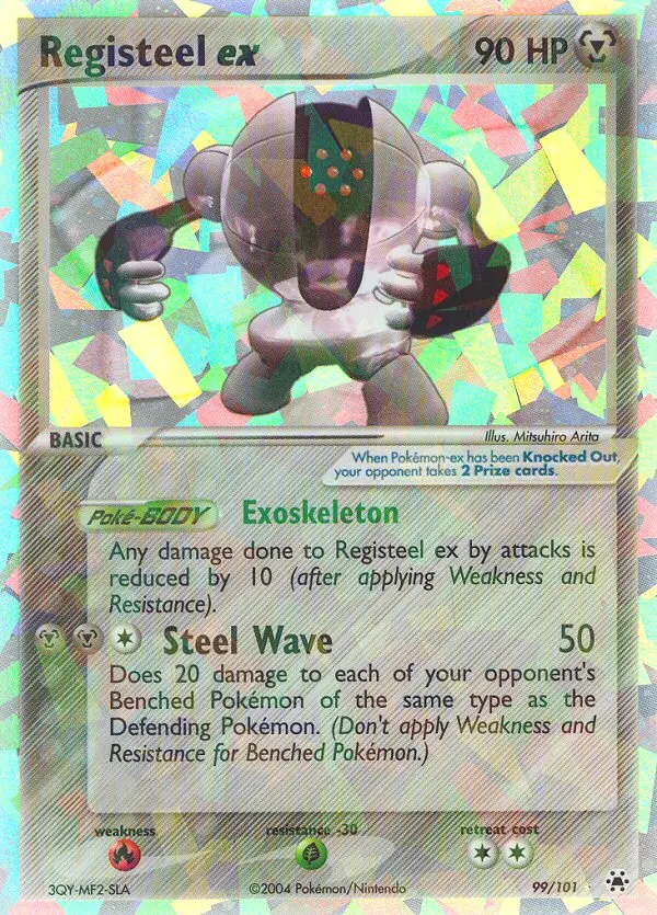 Registeel ex Rare Pokemon card #99 from Hidden Legends