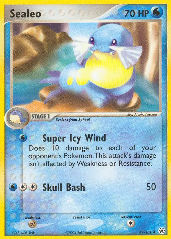 Sealeo Uncommon Pokemon card #47 from Hidden Legends