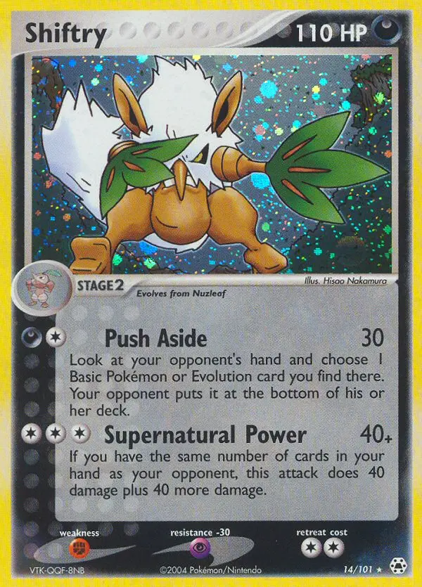 Shiftry Rare Pokemon card #14 from Hidden Legends