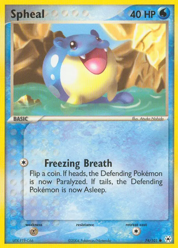 Spheal Common Pokemon card #74 from Hidden Legends