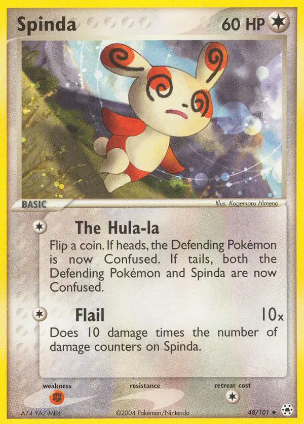 Spinda Uncommon Pokemon card #48 from Hidden Legends