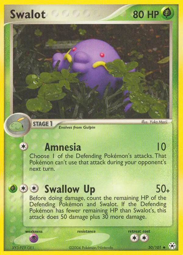 Swalot Uncommon Pokemon card #50 from Hidden Legends