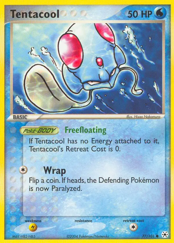 Tentacool Common Pokemon card #77 from Hidden Legends