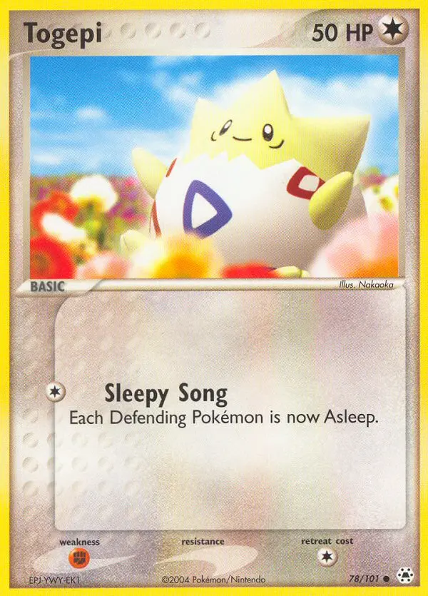 Togepi Common Pokemon card #78 from Hidden Legends