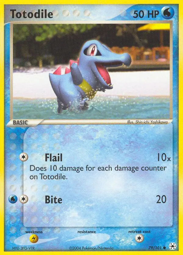 Totodile Common Pokemon card #79 from Hidden Legends