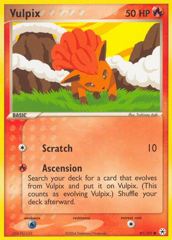 Vulpix Common Pokemon card #81 from Hidden Legends