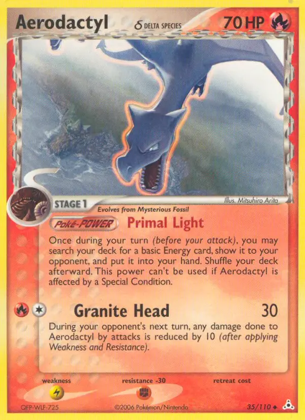 Aerodactyl δ Uncommon Pokemon card #35 from Holon Phantoms