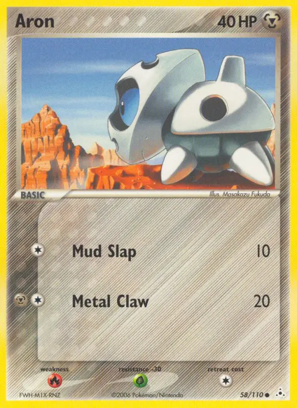 Aron Common Pokemon card #58 from Holon Phantoms