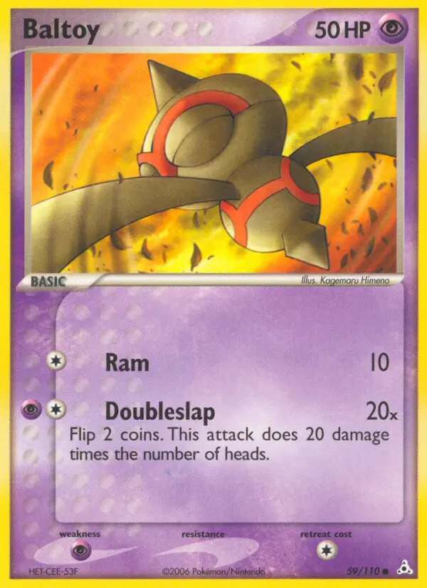 Baltoy Common Pokemon card #59 from Holon Phantoms