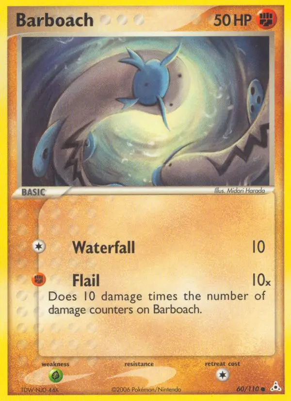 Barboach Common Pokemon card #60 from Holon Phantoms