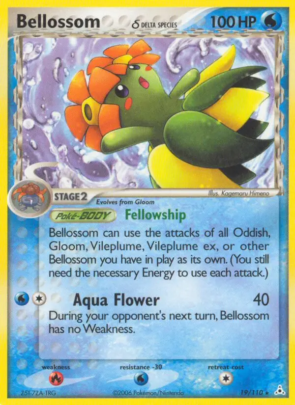 Bellossom δ Rare Pokemon card #19 from Holon Phantoms