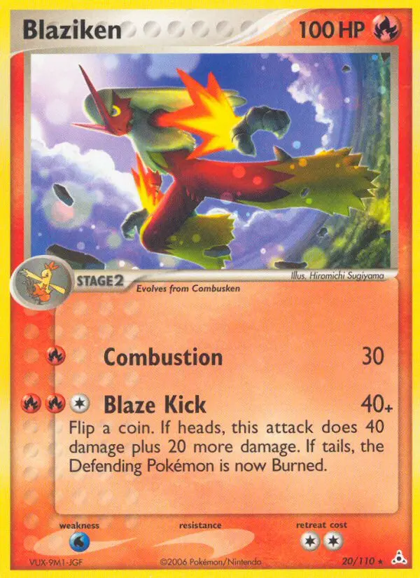 Blaziken Rare Pokemon card #20 from Holon Phantoms