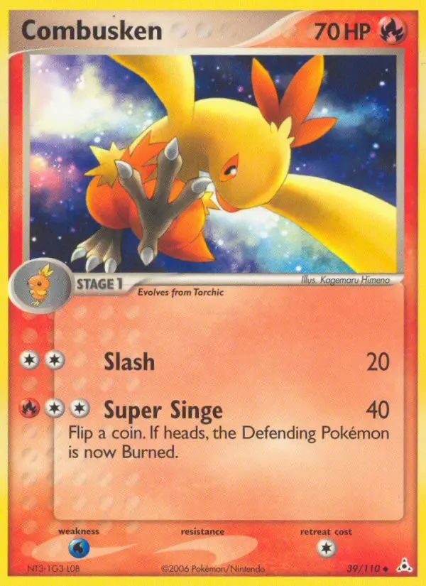 Combusken Uncommon Pokemon card #39 from Holon Phantoms