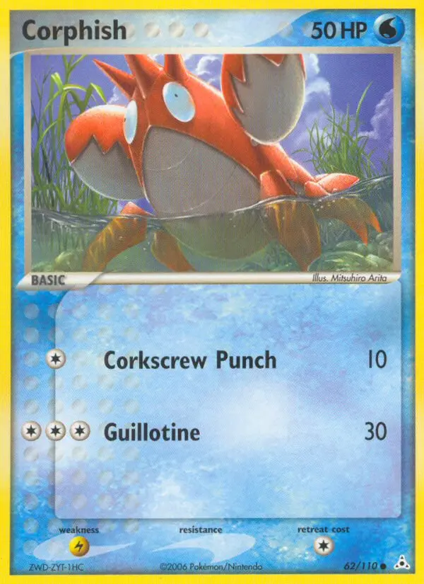 Corphish Common Pokemon card #62 from Holon Phantoms