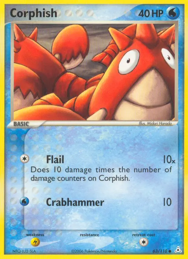 Corphish Common Pokemon card #63 from Holon Phantoms