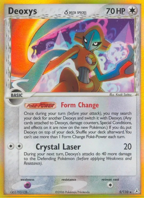 Deoxys δ Rare Pokemon card #5 from Holon Phantoms