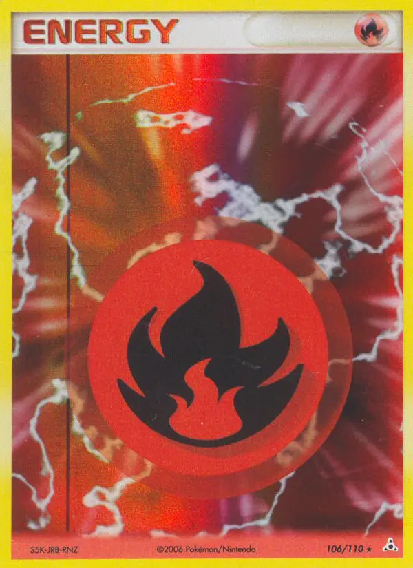 Fire Energy Rare Pokemon card #106 from Holon Phantoms