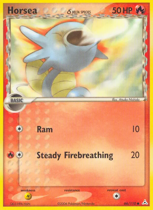 Horsea δ Common Pokemon card #66 from Holon Phantoms