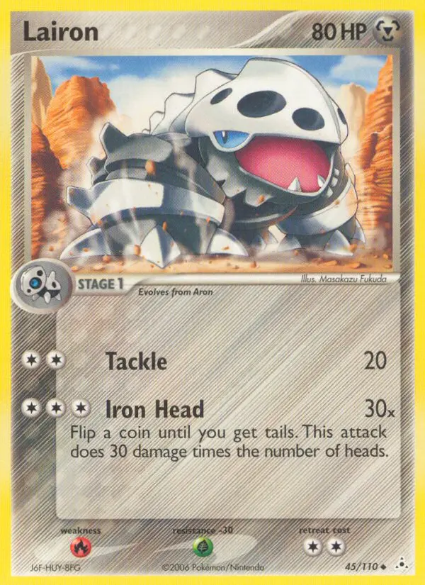 Lairon Uncommon Pokemon card #45 from Holon Phantoms