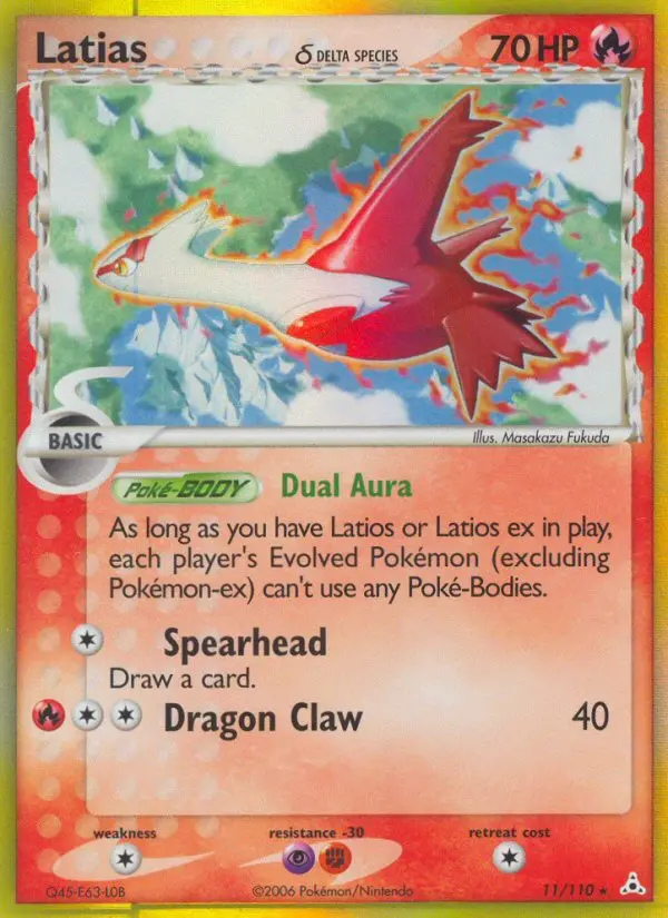 Latias δ Rare Pokemon card #11 from Holon Phantoms