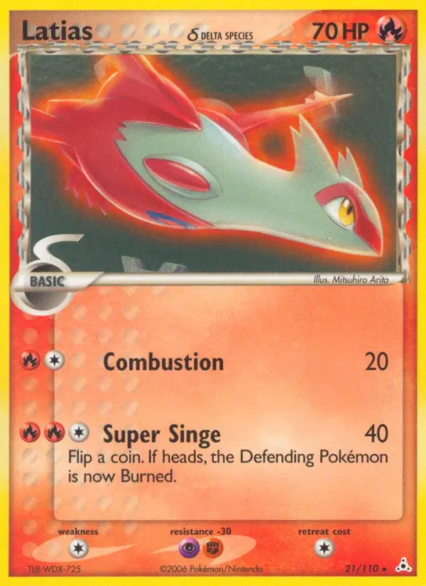 Latias δ Rare Pokemon card #21 from Holon Phantoms