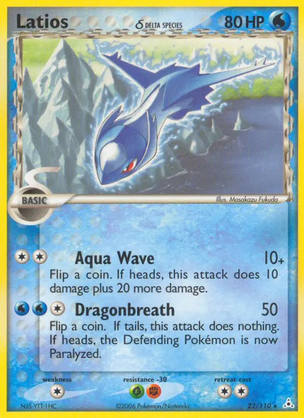 Latios δ Rare Pokemon card #22 from Holon Phantoms