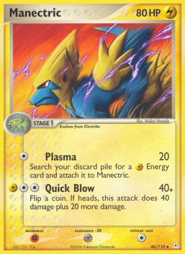 Manectric Uncommon Pokemon card #46 from Holon Phantoms