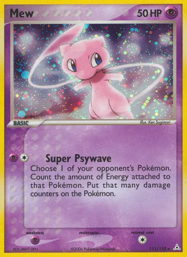 Mew Rare Pokemon card #111 from Holon Phantoms