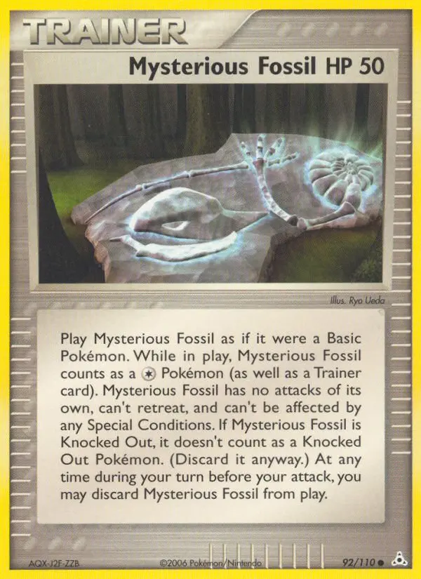 Mysterious Fossil Common Pokemon card #92 from Holon Phantoms