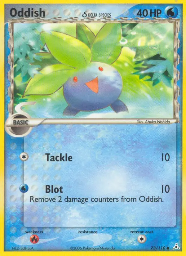 Oddish δ Common Pokemon card #73 from Holon Phantoms