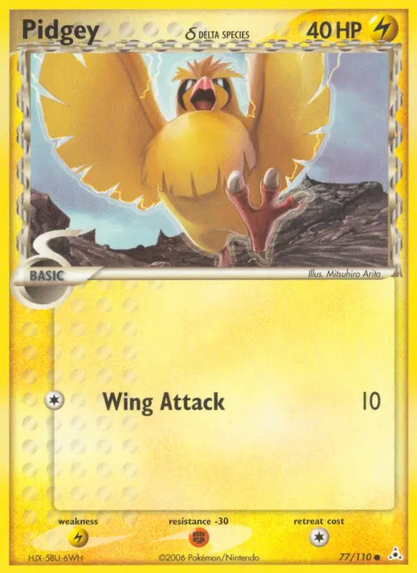 Pidgey δ Common Pokemon card #77 from Holon Phantoms