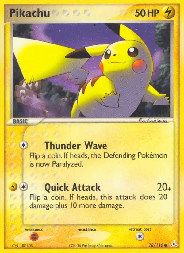 Pikachu Common Pokemon card #78 from Holon Phantoms