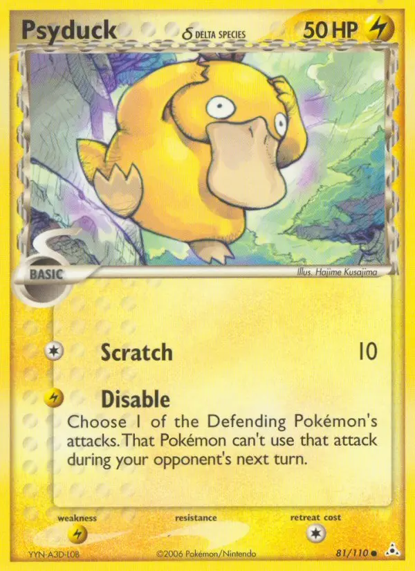 Psyduck δ Common Pokemon card #81 from Holon Phantoms