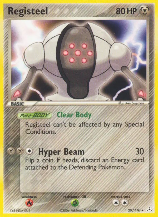 Registeel Rare Pokemon card #29 from Holon Phantoms