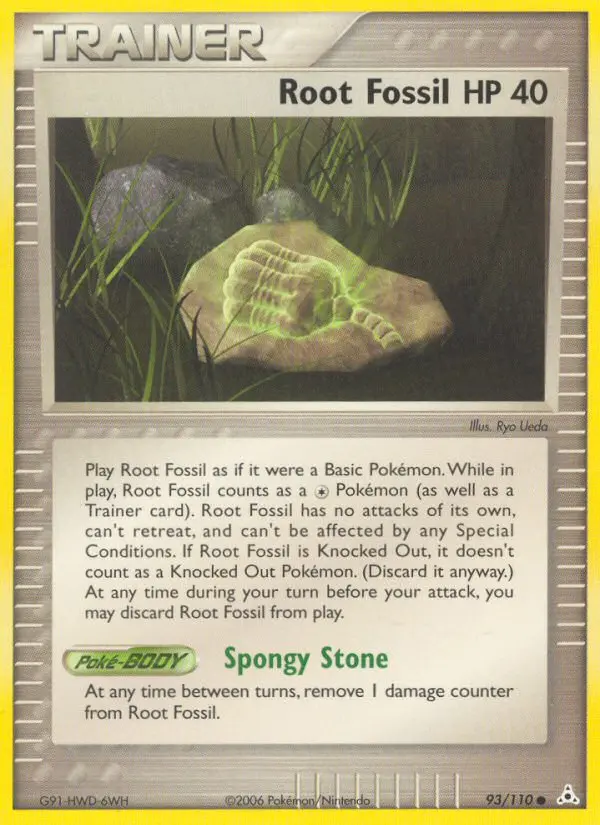 Root Fossil Common Pokemon card #93 from Holon Phantoms