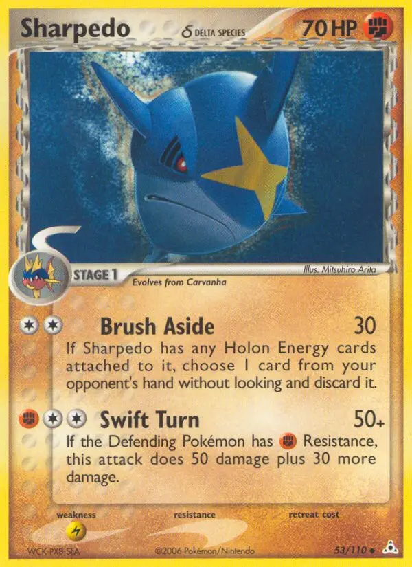 Sharpedo δ Uncommon Pokemon card #53 from Holon Phantoms