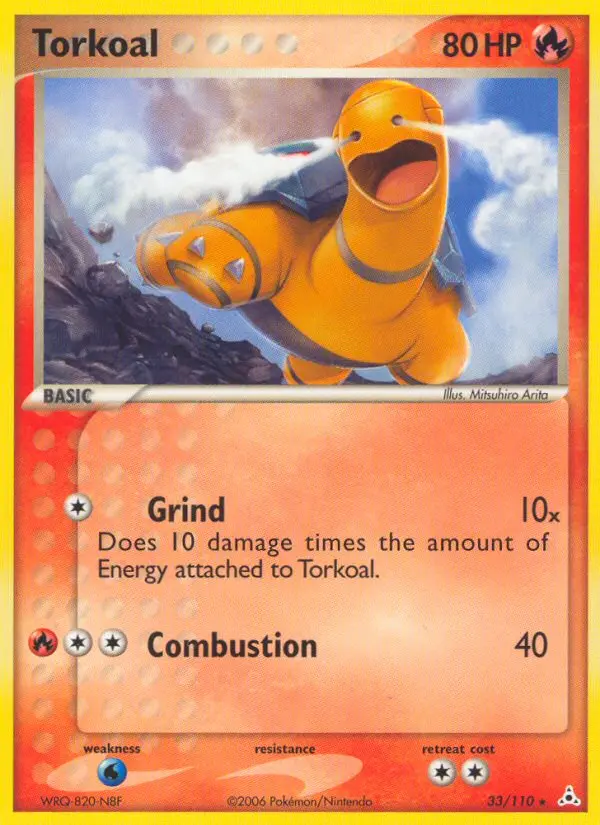 Torkoal Rare Pokemon card #33 from Holon Phantoms