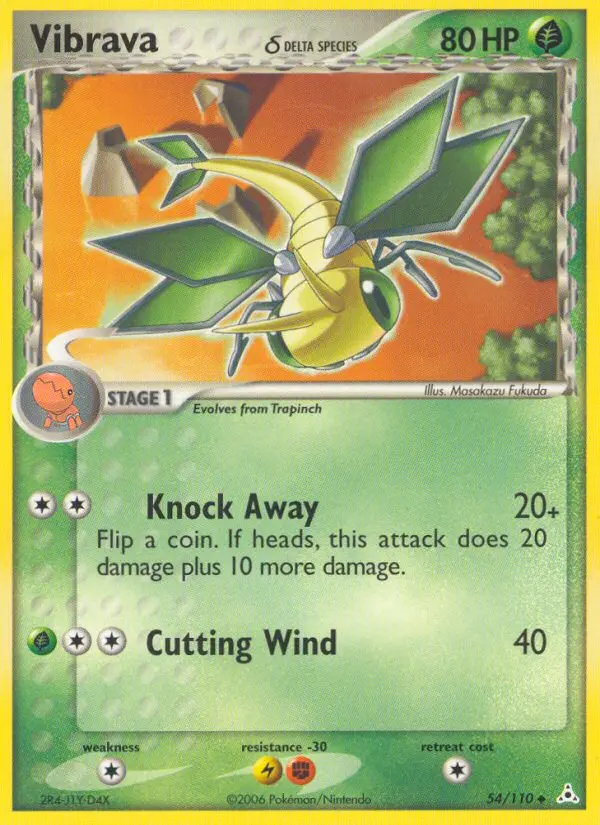Vibrava δ Uncommon Pokemon card #54 from Holon Phantoms