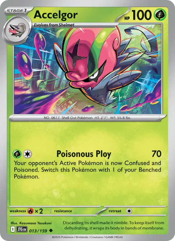 Accelgor Uncommon Pokemon card #013 from Journey Together